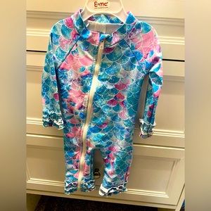 Baby Swimzip mermaid swimsuit EUC worn once 0-6 months